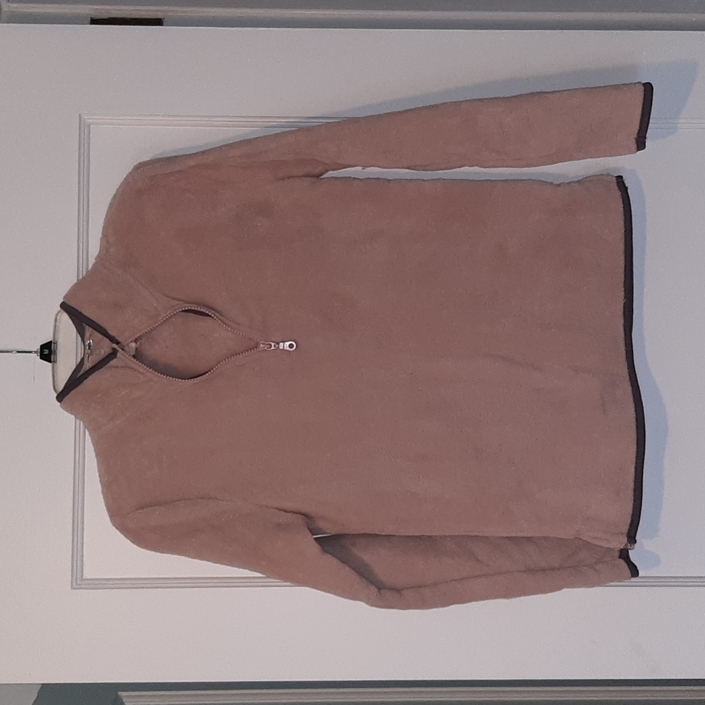Wallflower Fleece Pullover Pink Quarter Zip